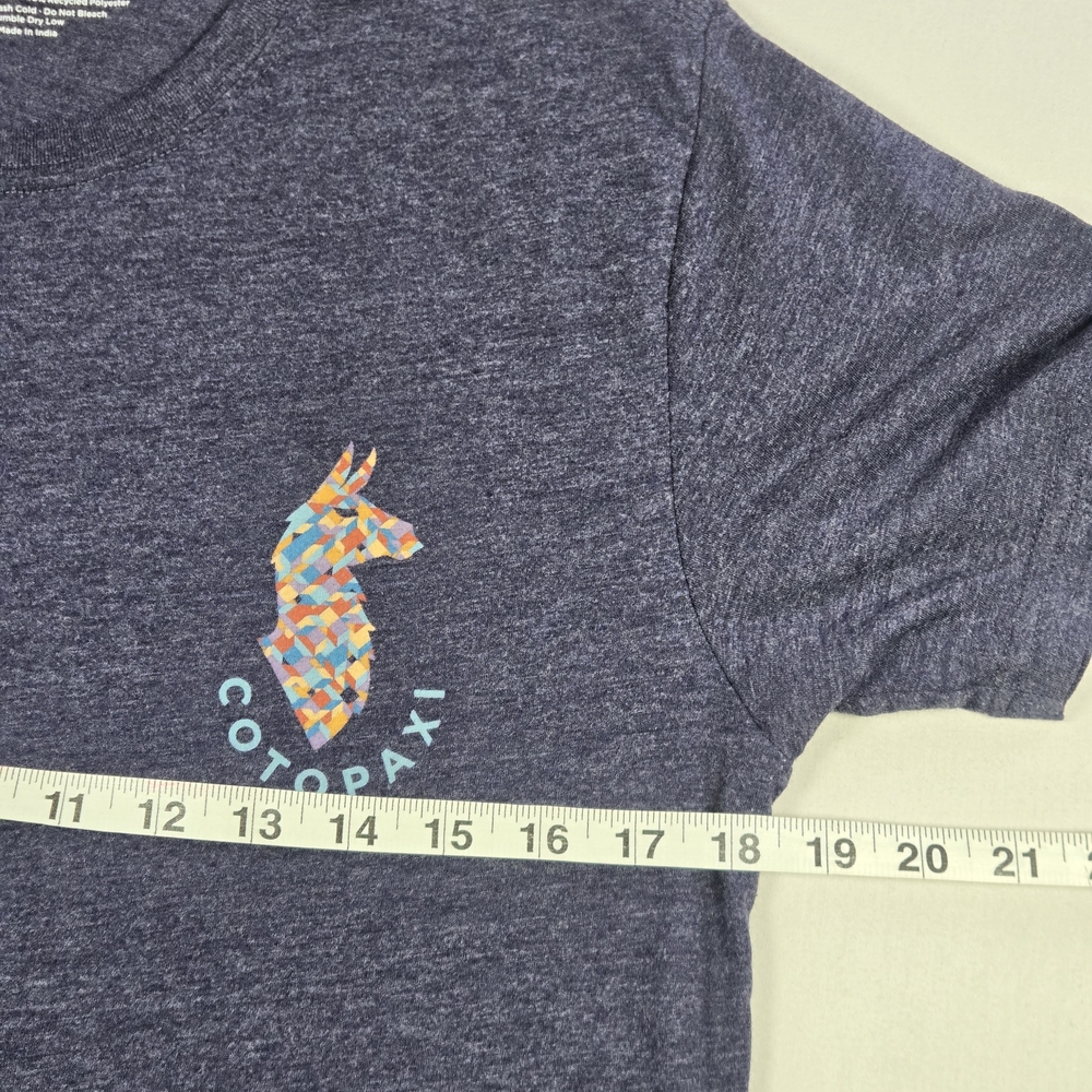 Cotopaxi Men's Llama Lover Graphic T-Shirt - Blue Heather - Size Small - EUC - Picture 6 of 7